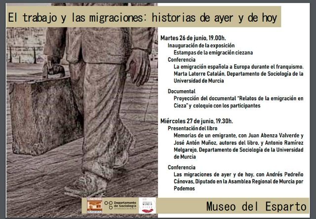 Jornadas 'el trabajo y las migraciones: historias  de ayer y de hoy' en el museo del esparto