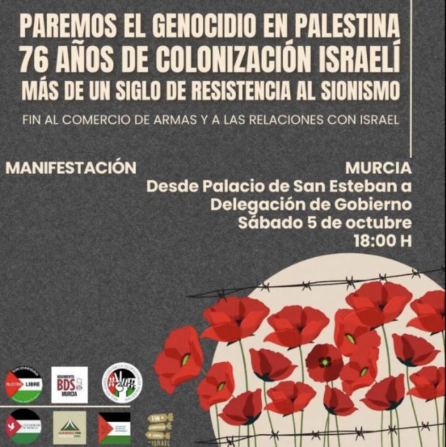 Podemos-Cieza espera una participación masiva en las manifestaciones en apoyo de la causa palestina